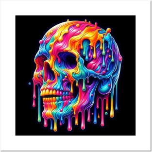 Colorful melting Skull designe #5 Posters and Art